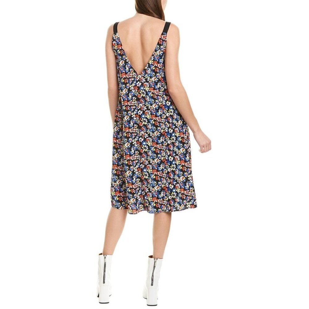 New Rag & Bone Estell Navy Floral Print Crepe Midi Dress NWT W292316NY Medium - Picture 6 of 16
